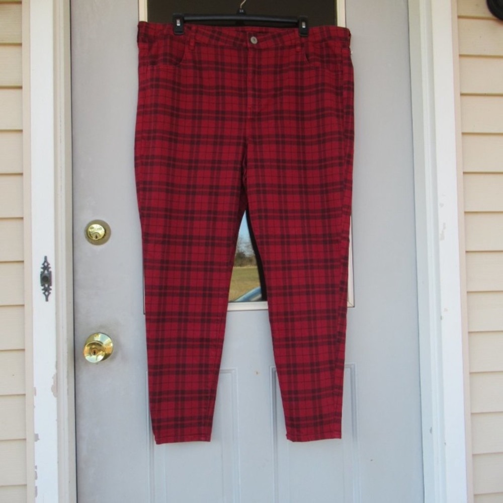 American Eagle next level stretch high rise plaid Jegging Plus size 24 - Picture 9 of 14